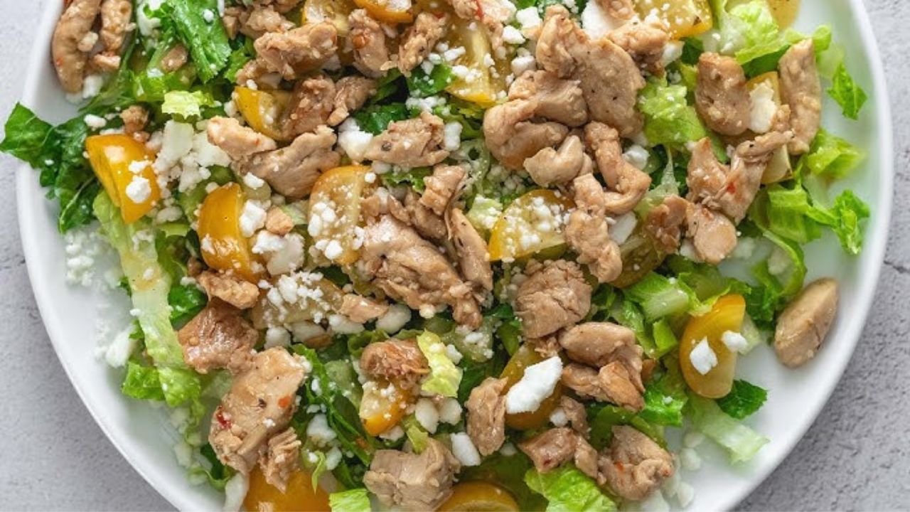 Honey Chicken Salad with Grapes and Feta